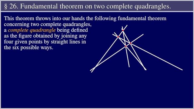 Synthetic Projective Geometry, Lehmer 2.a