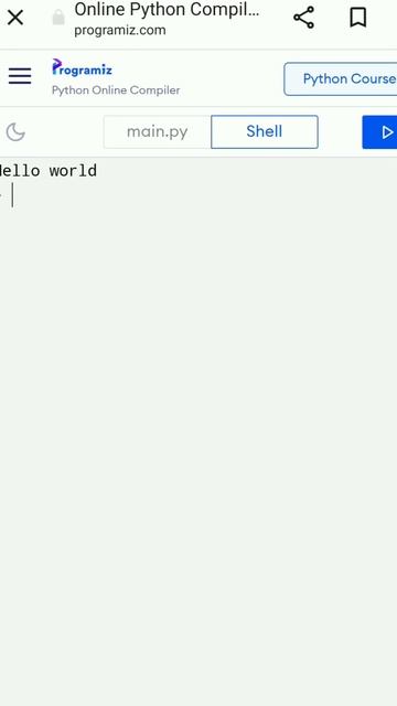 ONLINE PYTHON COMPILER 😊| Mobile Me Online Python Compiler Kaise Chaley | Programiz Compiler #short