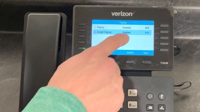T54: Enable Paging on a Yealink T54 device from Verizon OneTalk