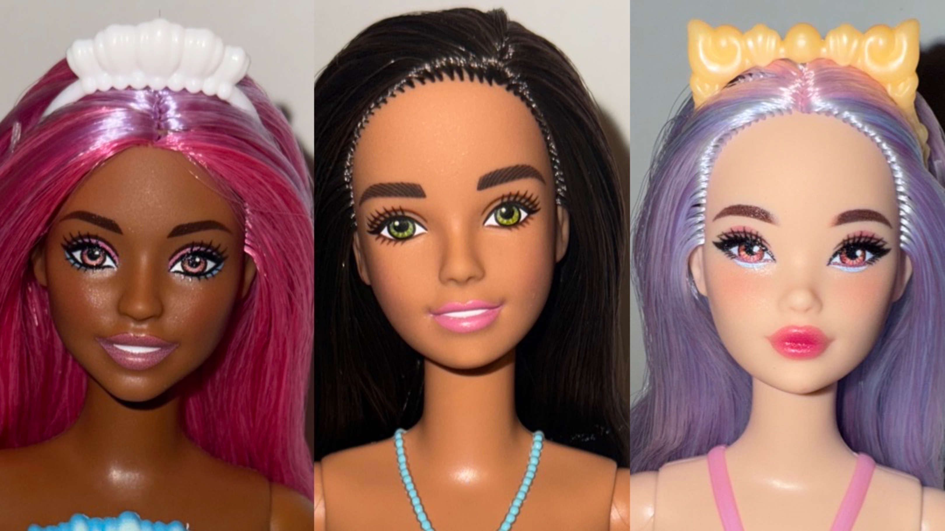 Русалочки Mattel dreamtopia Одиль, Дайя и Тори. Выбор тел по скин тону