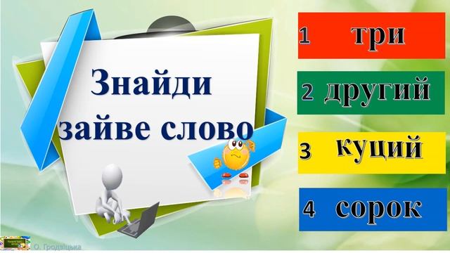 Повторюємо частини мови ( іменник, прикметник, дієслово, числівник)