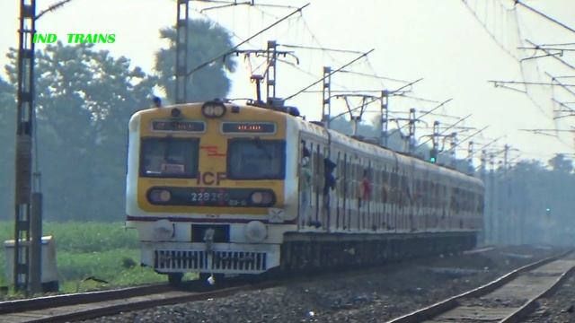 Brand New Shiny 3-Phase ICF Made Medha EMU (Howrah-Katwa) Train Skip Railgate | Eastern Railways