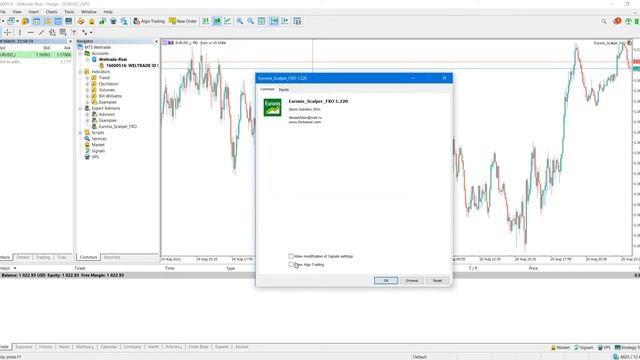 EURONIS SCALPER - Установка на торговый терминал MetaTrader 5 (rus)