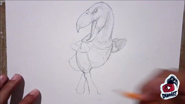 || Dibujo Sencillo de Titanis Walleri a Lapíz ||