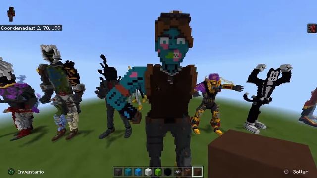 🔴Construyendo SKINS de FORTNITE en Minecraft | Ghoul Trooper IN MINECRAFT | PART 2