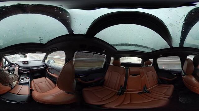 Driving The 2018 Audi Q7 3.0T Prestige Quattro VR 360 Experience Rainy Day #audiq7