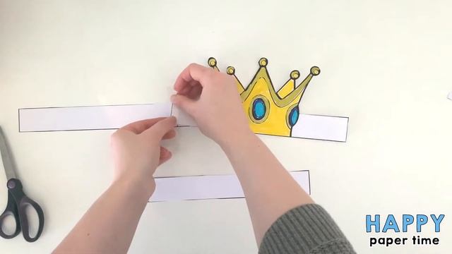 Princess crown printable coloring craft for kids