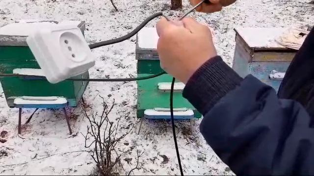 Электрообогрев пчëл .Монтаж улья