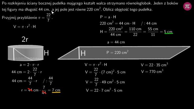 Walec - zadania #5 [ Walce ]