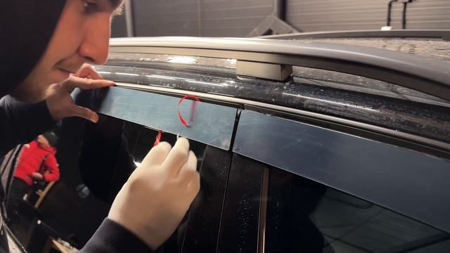 Видео установка 2Д дефлекторов окон / плоские ветровики на Audi A4 B8 универсал / Ауди А4 Б8