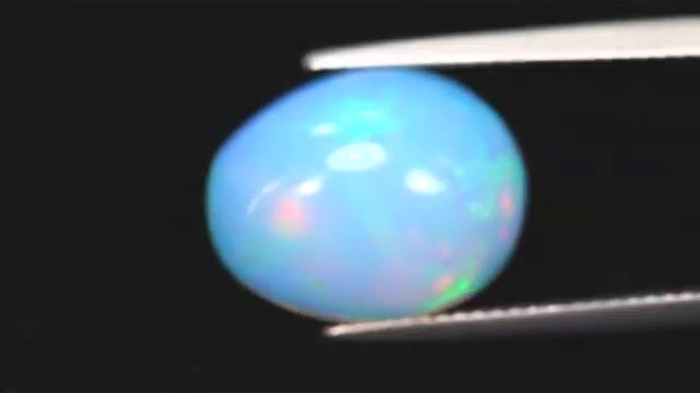 6 47cts Water Clear Body! Metallic Neon Blue! Play of Color Solid Welo Opal