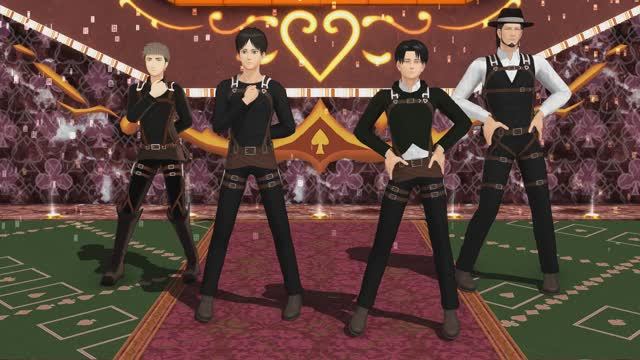 Poker Face (Levi/Eren/Kenny/Jean) MMD