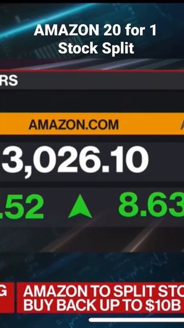 AMAZON STOCK SPLIT 20 For 1 Plus Buy Back!