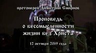 Проповедь о бессмысленности жизни без Христа. Протоиерей Дмитрий Смирнов 12 октября 2019 год.