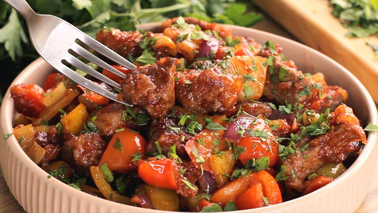 Говядина в кисло-сладком соусе. Сочная, вкусная говядина, как в ресторане.