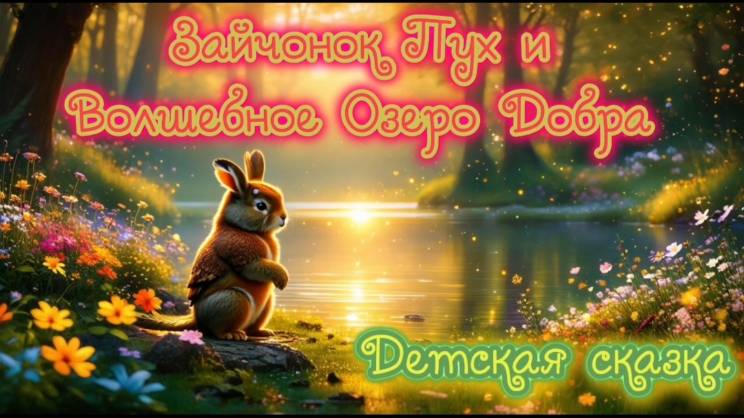 Сказка - Зайчонок Пух и Волшебное Озеро Добра