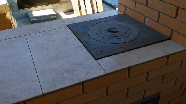Мангал с казаном  из пустотелки #печназничтюмень