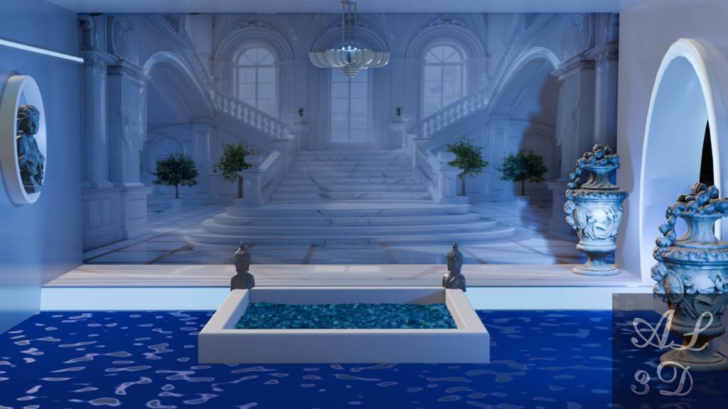 Интерьер 3D Мраморная комната