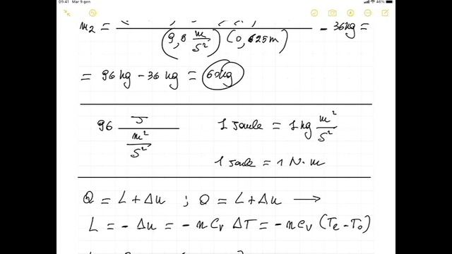 Masse appese ad un cilindro adiabatico problema 14.13 Mazzoldi Nigro Voci ( 23 )