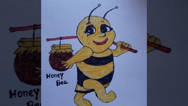 cute honey bee art subscribe for more videos
