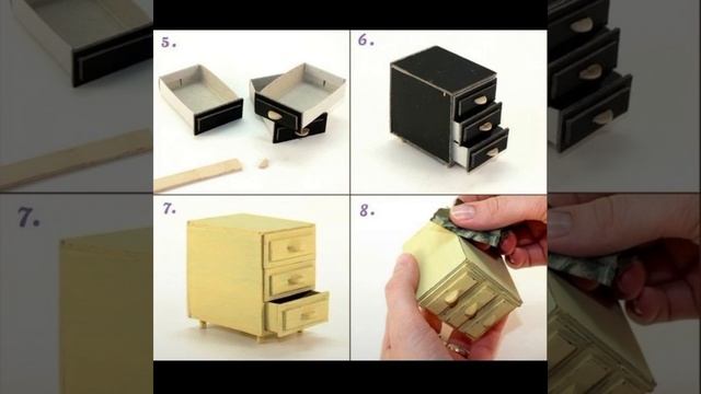 Комод для кукол из спичечных коробков