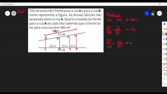 EXEMPLO 3 TEOREMA DE TALES