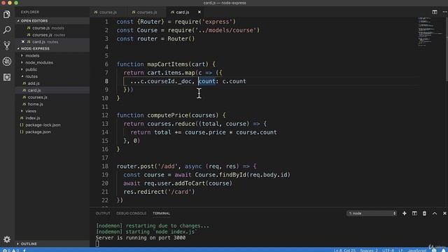 Полное руководство Node.JS. Урок 46. Трансформация данных на клиенте