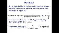 Measuring Parallax