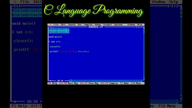 How to run incremental & decrement program in C language?  Coding with VKD | Quiz 31 | #shorts