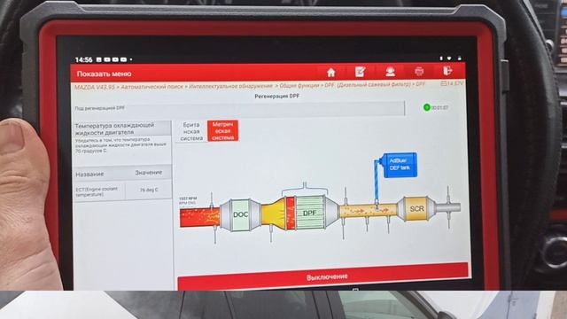 Mazda CX-5 регенерация сажевого фильтра.