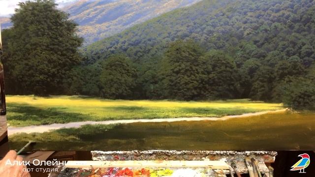 Живопись. Рисуем маслом пейзаж «Красная Поляна»