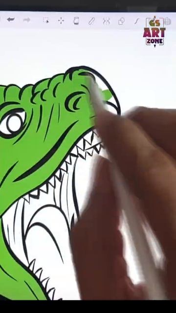 how to draw a dinosaur | drawing dinosaur on ipad pro #shorts