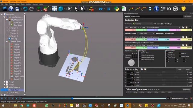 How to simulate the Path following motion on robodk