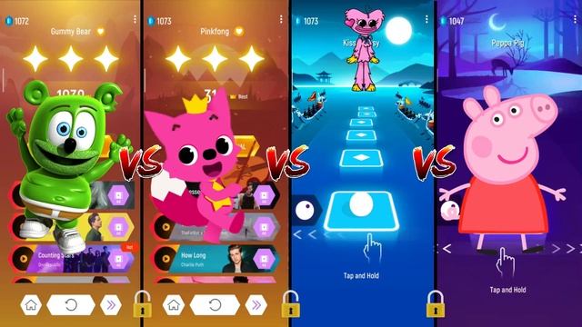 Gummy Bear - Pinkfong - Kissy Missy - Peppa pig | Tileshop EDM rush!!