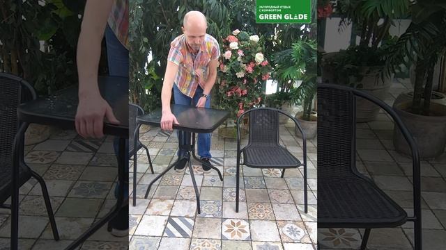 Обзор набора садовой мебели стол с двумя стульями Green Glade 71104 и 71201