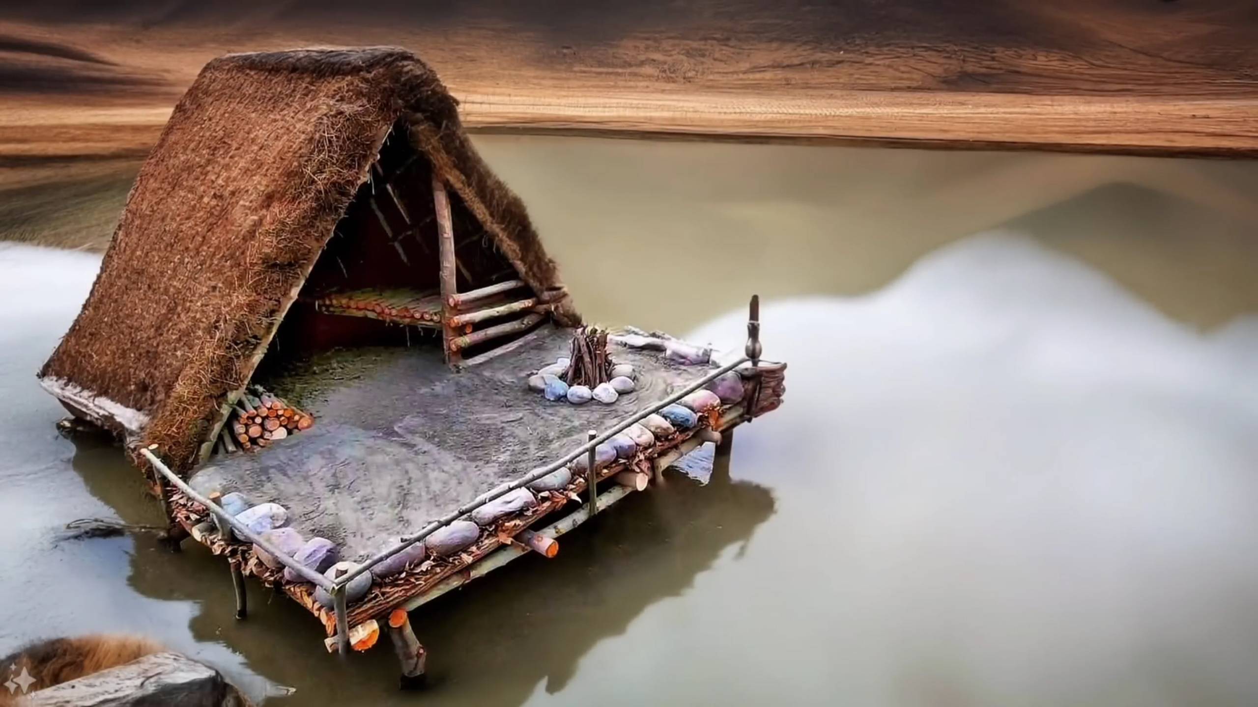 Мечта рыболова. Лови рыбу лежа из дома на воде.