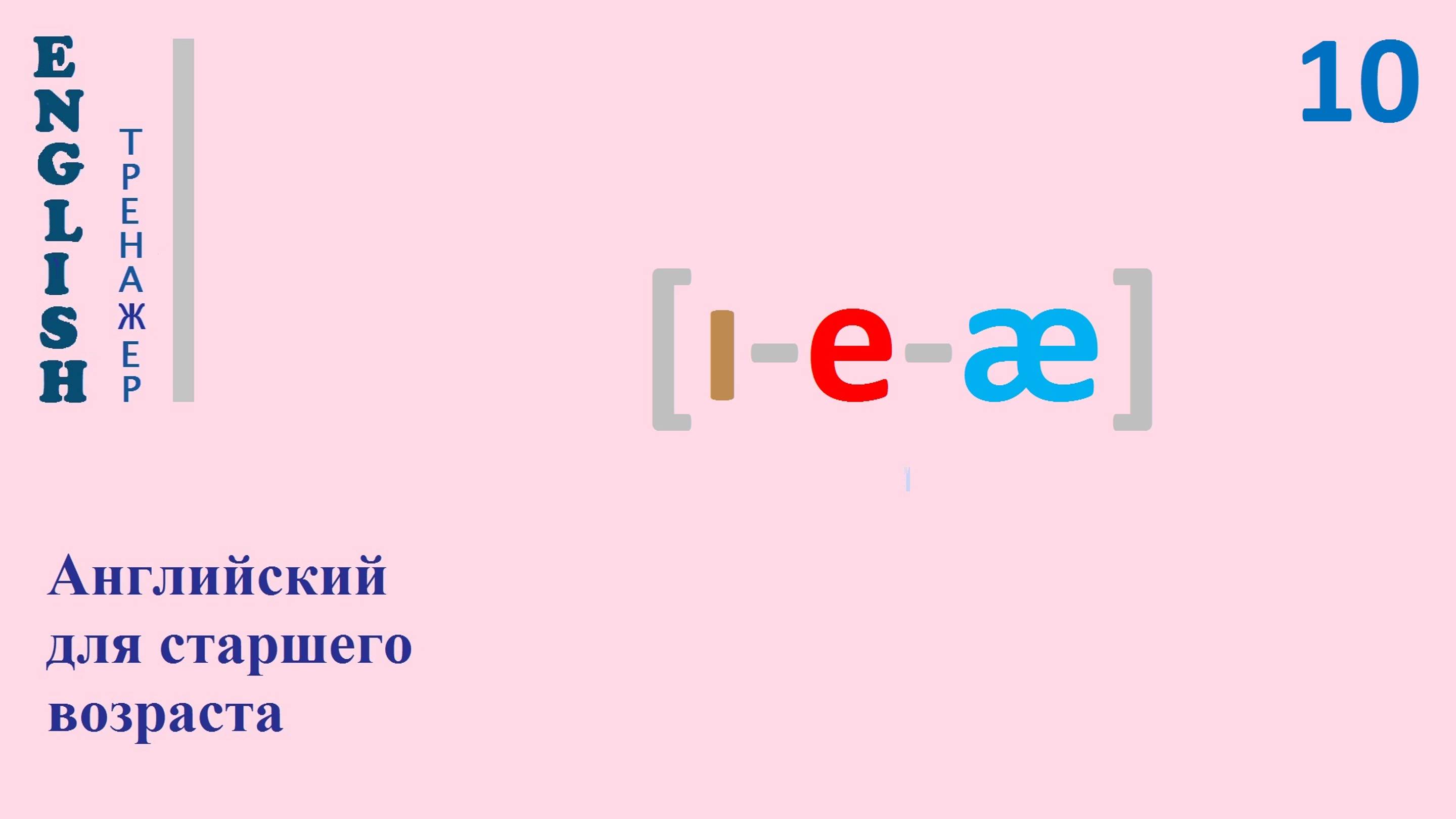 ТРЕНАЖЕР 0.1.55.3 Фонетический практикум [ɪ-е-æ]   Английский English