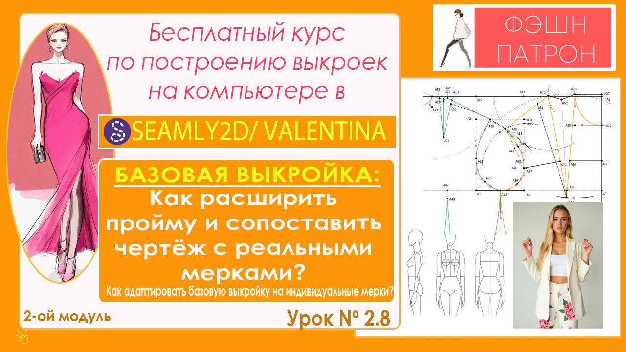 2. 8. Как расширить пройму?Базовая выкройка: Как сопоставить чертёж с реальными мерками и адаптирова