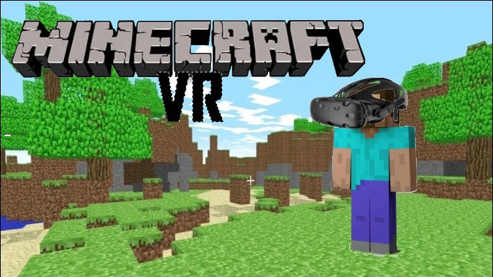 играю в minecraft VR!