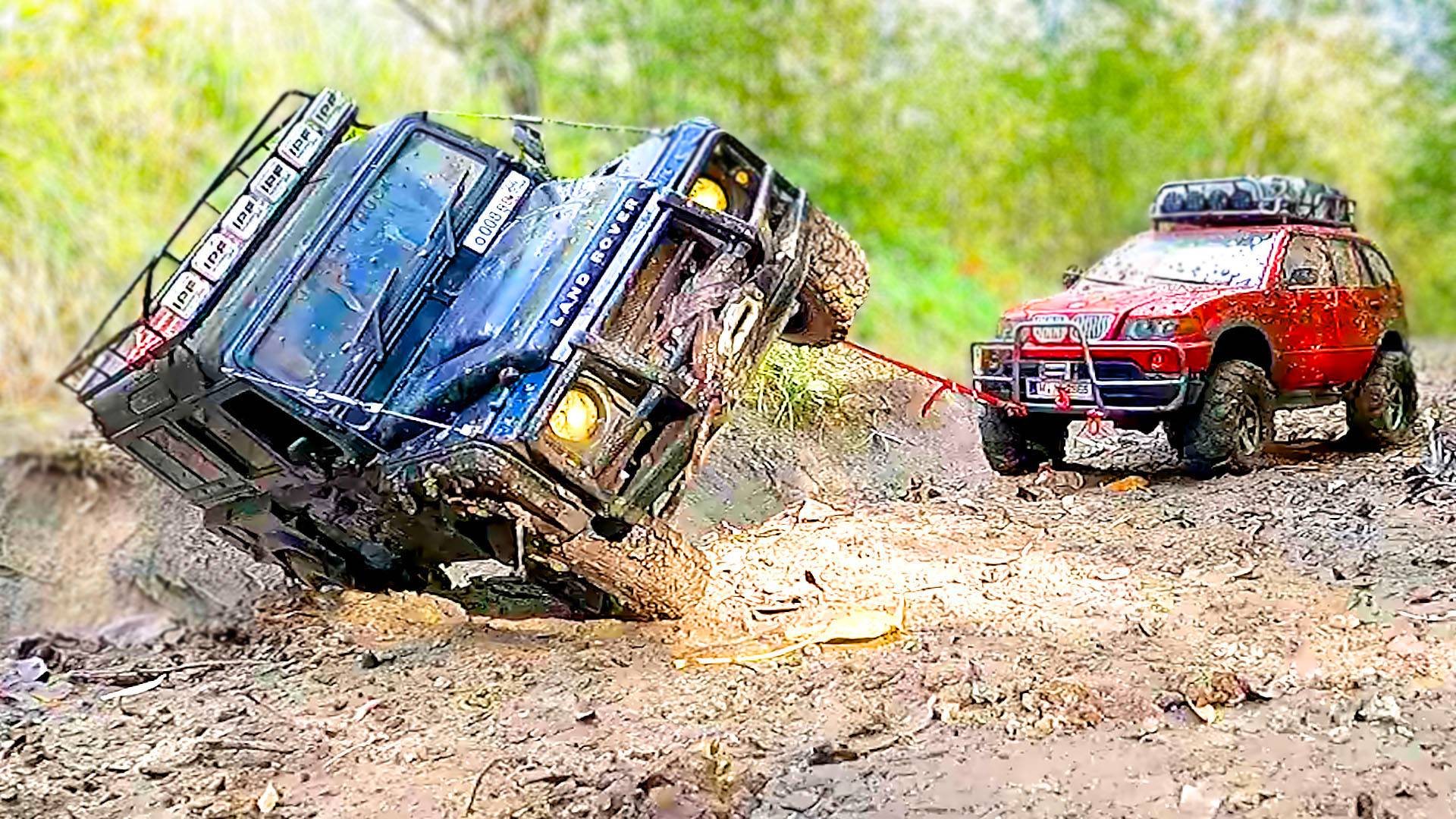 RC Машинки в Грязи! 💥 BMW X5 Спасает Land Rover Defender! 💪