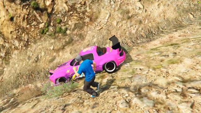 СПУСК БЕЗ ТОРМОЗОВ НА МОНСТР ТРАК МЭТР В ГТА 5! ЭКСПЕРИМЕНТ В GTA 5!