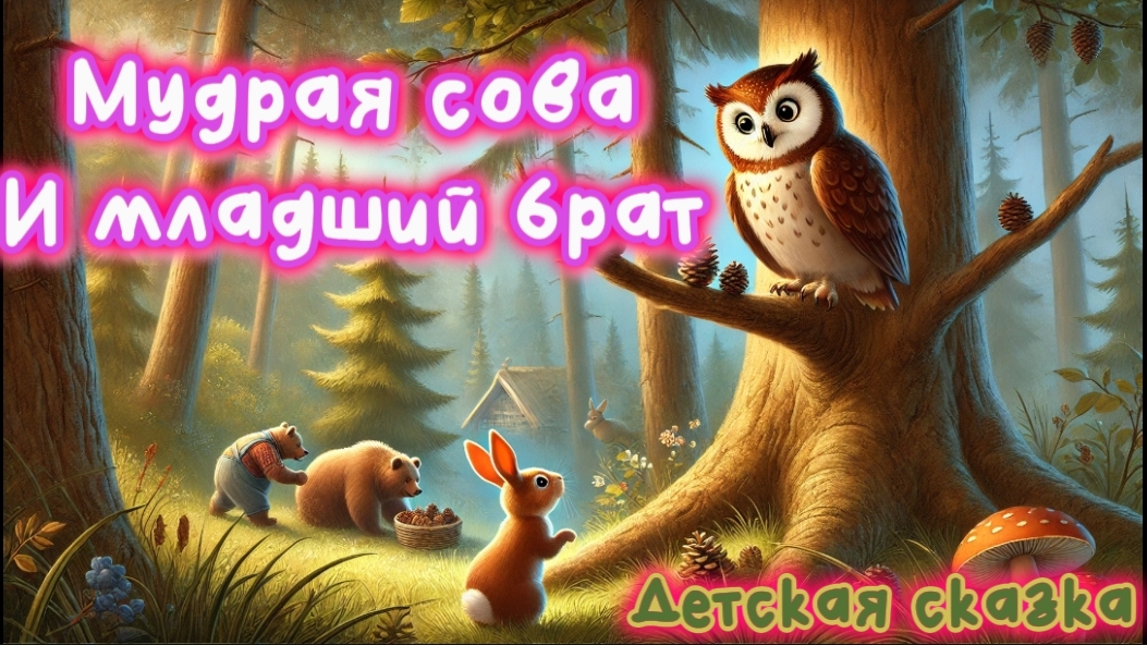 Детская сказка - Мудрая сова и младший брат
