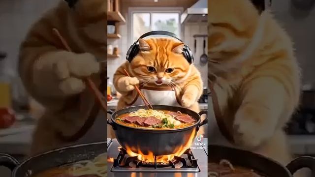 котики готовлят мясо🍗