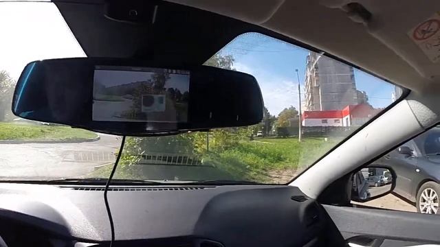 Обзор видеорегистратора встроеннго в зеркало заднего вида