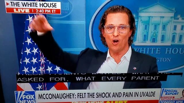 McCONAUGHNEY ATTACKS 2ND AMENDMENT FROM WHITE HOUSE PODIUM! SAYS "LOSS OF LIFE MATTERS!"