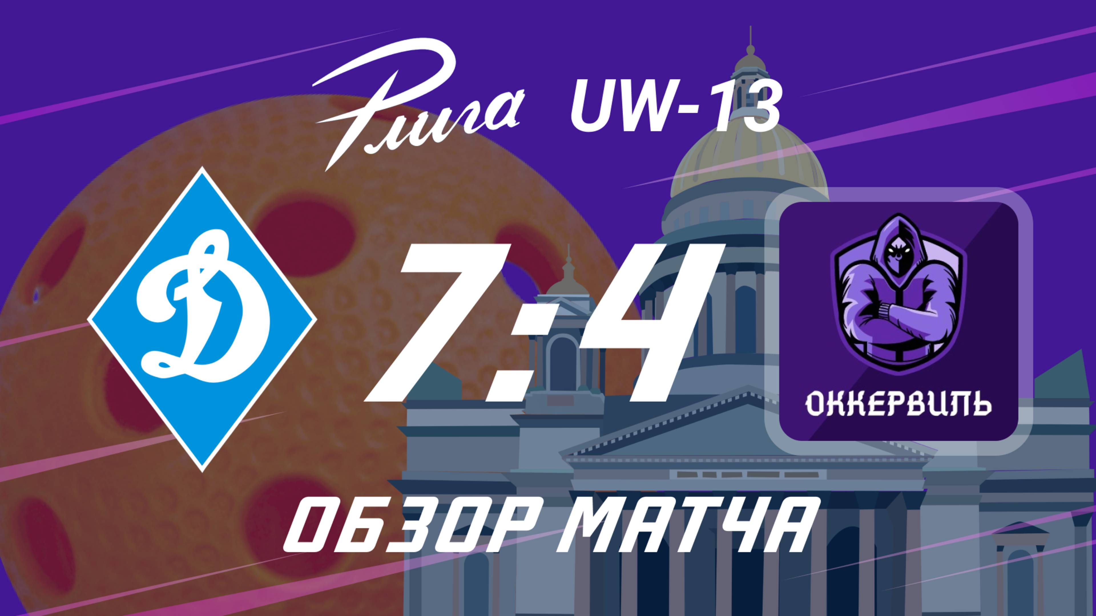 Динамо СПб – Оккервиль. Обзор матча Р-Лига Флорбол UW13. 02.02.2025