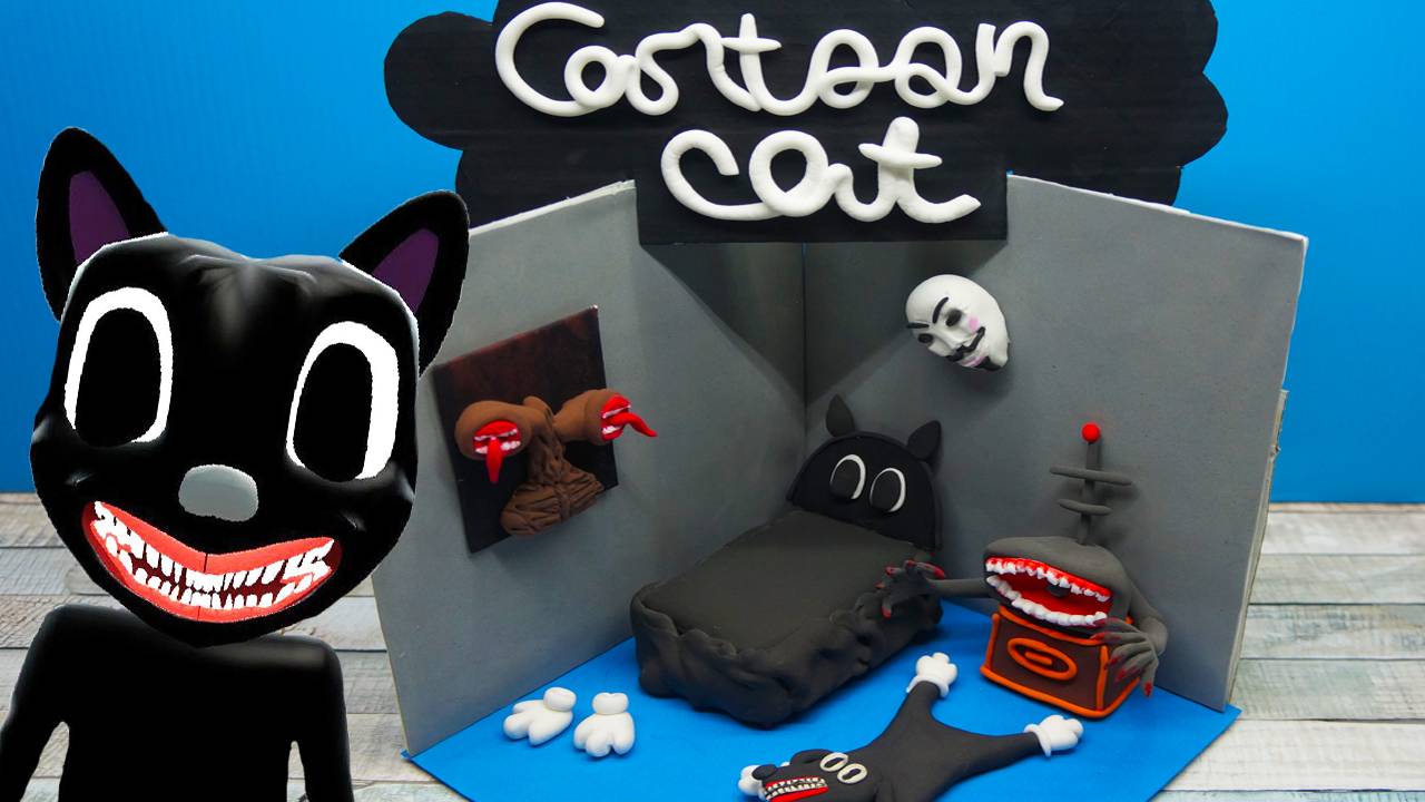 КОМНАТА КАРТУН КЭТ ROOM Cartoon cat ВСЕ ТВОРЕНИЯ Тревора Хендерсона в одном крипи доме