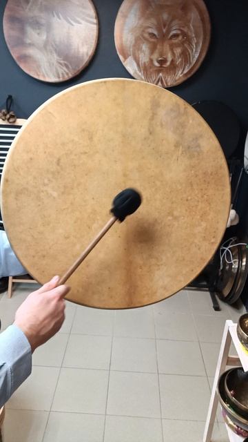 Бубен Siberian Shaman 60х60 / Шаманский бубен / тюнгур / дюнгюр / shamanic.moscow