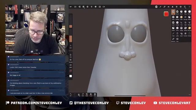 Cartoon modeling in Nomad Sculpt: Bonus Stream