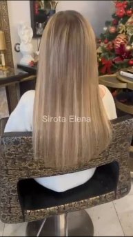Коррекция наращивания волос методом подбора прядей 50 см 200 прядей